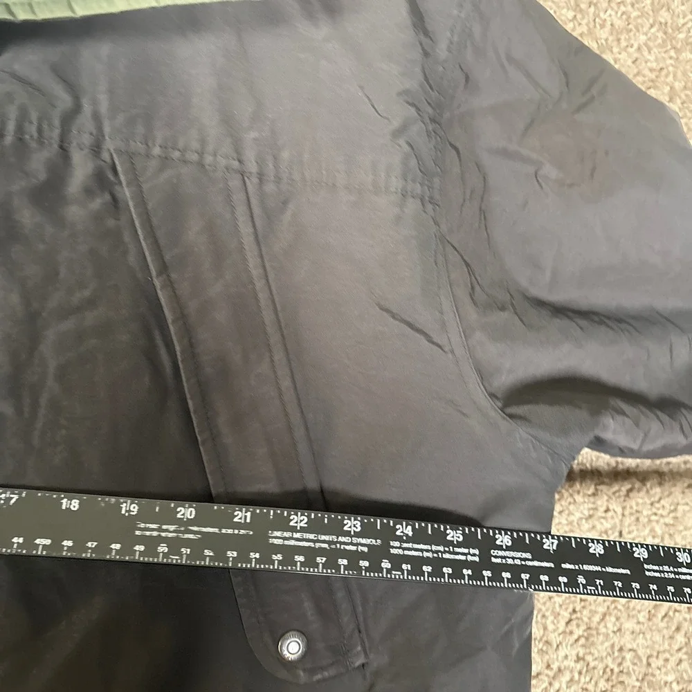 Woolrich Mens Black Field Jacket Parka‎ Detachable Hood Insulated Size XL